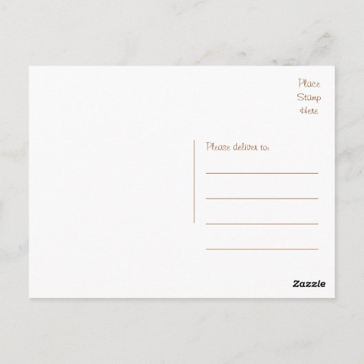 Dank u, bruine en witte harten houden van Stickers Briefkaart (Achterkant)