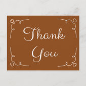 Dank u, bruine en witte harten houden van Stickers Briefkaart (Voorkant)