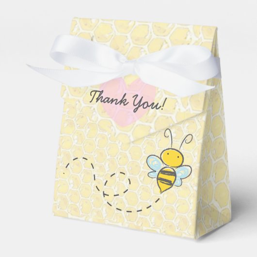 Dank u Bumble Bee Honeycomb Snoep Favor Box Bedankdoosjes (Voorkant Zijde)