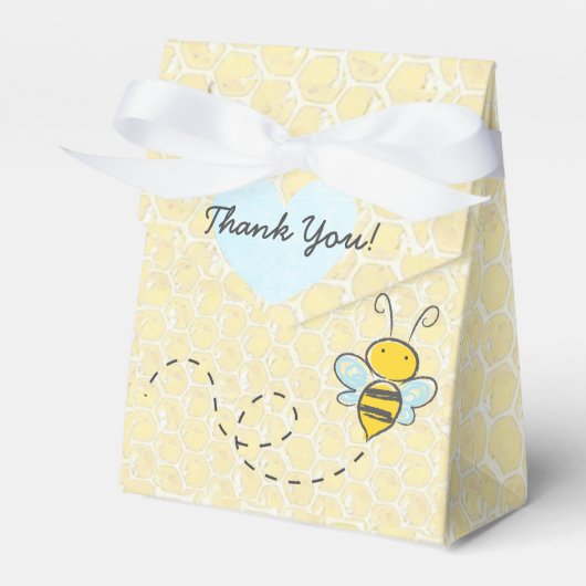 Dank u Bumble Bee Honeycomb Snoep Favor Box Bedankdoosjes (Voorkant Zijde)