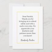 Dank u buschauffeur Kaart van Kinder of familie (Achterkant)