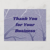 Dank U Business Blue Klantwaardering Briefkaart (Voorkant)