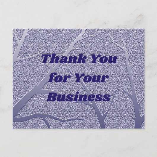 Dank U Business Blue Klantwaardering Briefkaart (Voorkant)