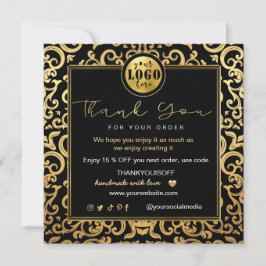 Dank u Business Insert Logo Gold Luxury Lijst Kaart