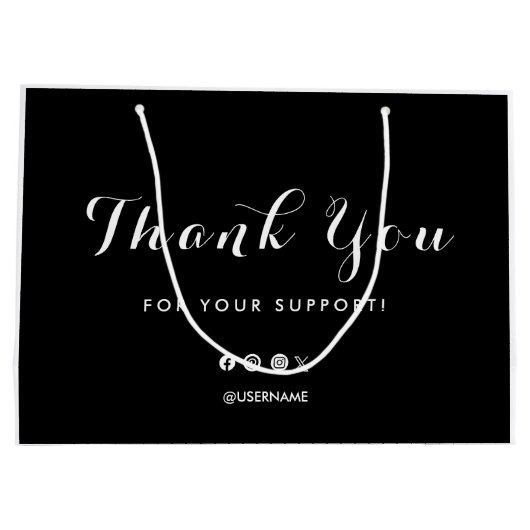 Dank u Business Logo Groot Cadeauzakje (Achterkant)