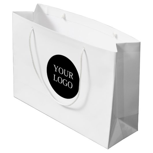 Dank u Business Logo QR Code Groot Cadeauzakje (Achterkant Gekanteld)