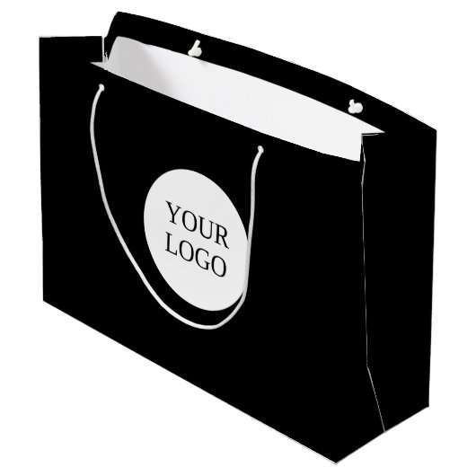 Dank u Business Logo QR Code Groot Cadeauzakje (Achterkant Gekanteld)