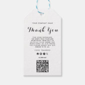 Dank u Business Logo QR Code Label Hang Label Cadeaulabel (Voorkant)