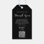Dank u Business Logo QR Code Label Hang Label Cadeaulabel (Voorkant)