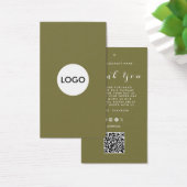 Dank u Business Logo QR Code Label Hang Label Visitekaartje (Bureau)