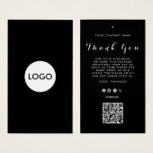 Dank u Business Logo QR Code Label Hang Label Visitekaartje (Voorkant /achterkant)