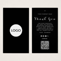 Dank u Business Logo QR Code Label Hang Label
