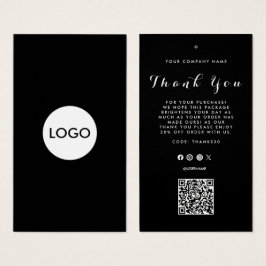 Dank u Business Logo QR Code Label Hang Label Visitekaartje
