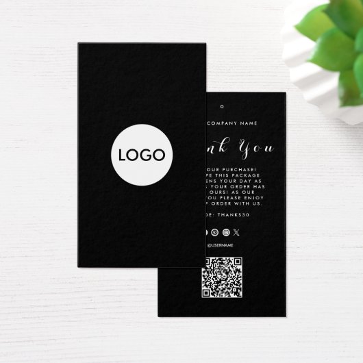 Dank u Business Logo QR Code Label Hang Label Visitekaartje (Bureau)