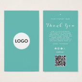 Dank u Business Logo QR Code Label Hang Label Visitekaartje (Voorkant /achterkant)