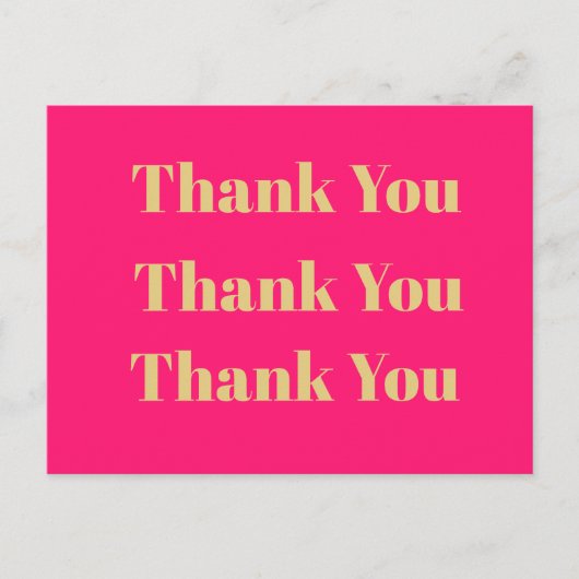 Dank u Business Pink Gold Persoonlijk Briefkaart (Voorkant)