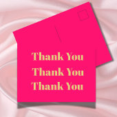 Dank u Business Pink QR Code Gold Persoonlijk Briefkaart