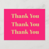 Dank U Business Roze Goud Persoonlijk  Briefkaart (Voorkant)