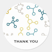 Dank u Business Science Molecules Ronde Sticker (Voorkant)
