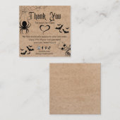 Dank u Business Social Media Halloween Kraft Informatiekaartje (Voorkant / Achterkant)