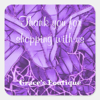 Dank u Business Square Sticker