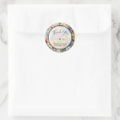 Dank u Business Summer Wild Flowers Ronde Sticker (Tas)