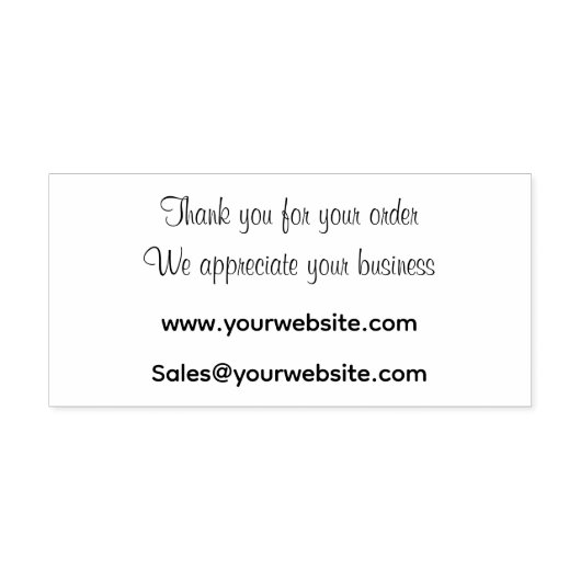 Dank u Business Zelfinktende Stempel (Design)