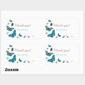 Dank u, Butterflies, Sjabloon Rechthoekige Sticker (Vel)