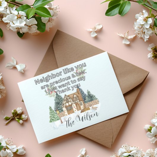 Dank U Buurtgenoten Hart Kerstmis 2025 Briefkaart