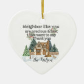 Dank U Buurtgenoten Hart Kerstmis 2025 Keramisch Ornament (Voorkant)