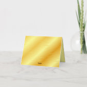 Dank U Calligrafie Script Gouden Look Trend Bedankkaart (Achterkant)