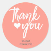 Dank u calligrafische sticker (Voorkant)