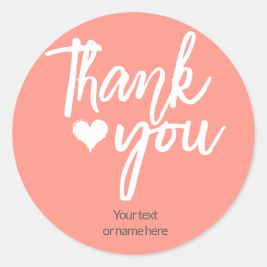 Dank u calligrafische sticker (Voorkant)