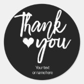 Dank u calligrafische sticker (Voorkant)