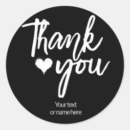 Dank u calligrafische sticker