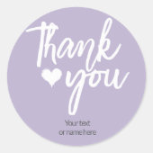 Dank u calligrafische sticker (Voorkant)