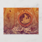 Dank u  cameo sinaasappel briefkaart (Voorkant)