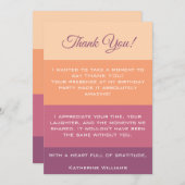 Dank u Card-Harvest Palette- Kaart (Voorkant / Achterkant)