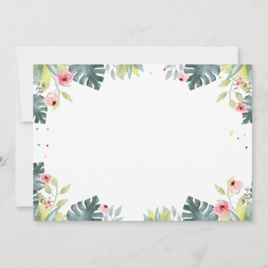 Dank u Card Party Dieren Meisje Safari Verjaardag Kaart (Achterkant)