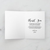 Dank u Casual script Afstuderen Foto Bedankkaart (Binnen)