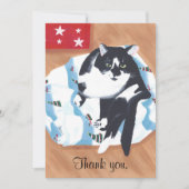 Dank u Cat Cadeau kerst Kaarten (Voorkant)