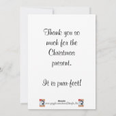 Dank u Cat Cadeau kerst Kaarten (Achterkant)