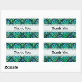Dank u Celtic Knot - Diamond Blue Green Rechthoekige Sticker (Vel)