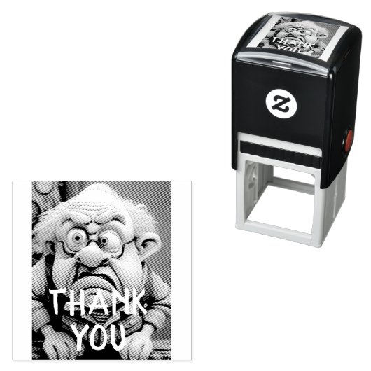 Dank u chagrijnig ongeloof oud man Verjaardag Zelfinktende Stempel (In situ)