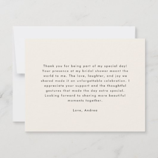 Dank u Charcuterie Cheese Board Vrijgezellenfeest Bedankkaart (Achterkant)