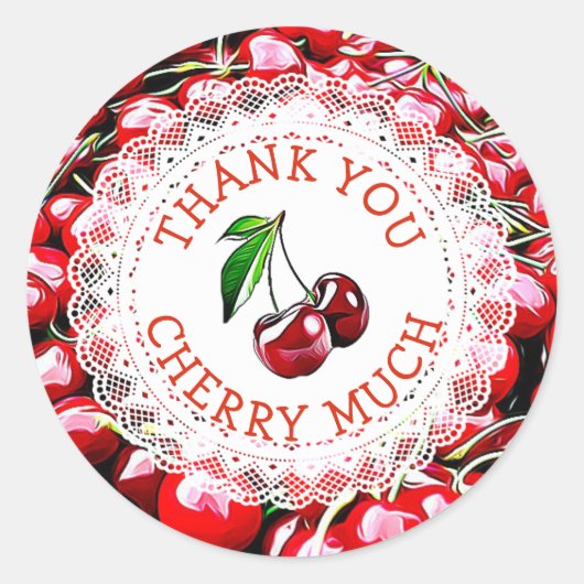 Dank u Cherry Much Cherries Stickers (Voorkant)