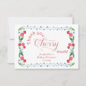 Dank u Cherry Veel Blauw elegant Dank u kaart (Voorkant)