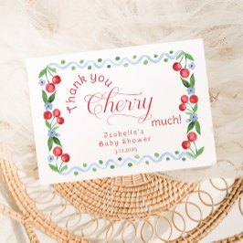 Dank u Cherry Veel Blauw elegant Dank u kaart