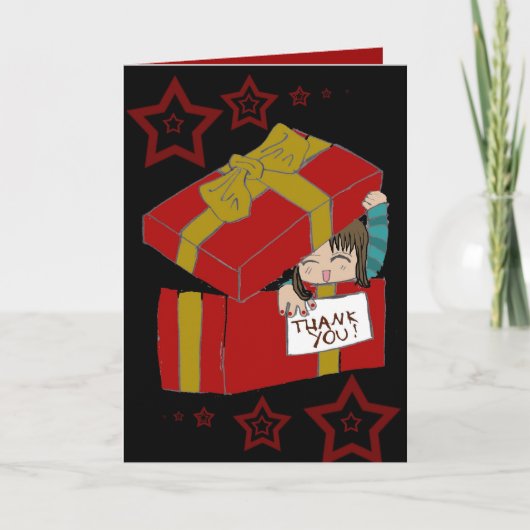 Dank u chibi bedankkaart (Voorkant)