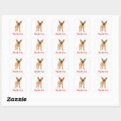 Dank u Chihuahua Puppy Dog Groeten Sticker (Vel)